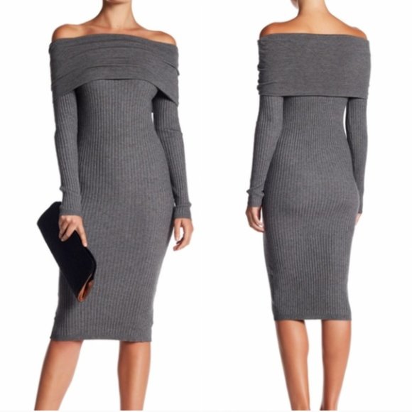 Line + Dot Dresses & Skirts - NWOT Line + Dot Lea Off The Shoulder knit Dress